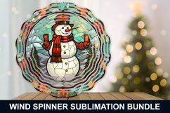 Snowman Stained Glass Wind Spinner - Snowman Wind Spinner Product Image 7