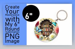 Cute Round Design Coaster Template , Books Product Image 1
