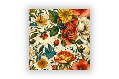 Vintage Floral Fantasy Watercolor Seamless Pattern Set Product Image 5