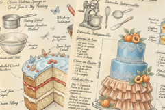 Ephemera Baking Recipe Junk Journal Pages Product Image 4