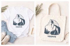 Yosemite National Park SVG | Half Dome Illustration Product Image 3