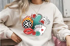 Vintage Gambling Tattoo PNG | Retro Casino Clipart Product Image 2