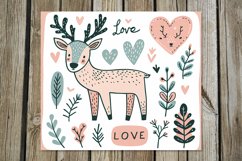 Valentine animals | 8 scandi Skinny tumbler designs Product Image 6