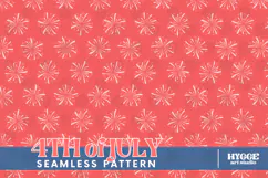 American 4th of July Patriotic Fireworks Seamless Pattern Product Image 1