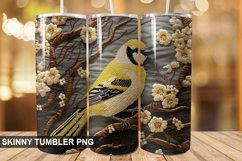 Embroidered Goldfinch Tumbler Design Product Image 1