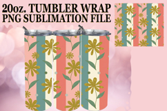 Bright reflections 20oz tumbler wrap, Gold Flower Product Image 1