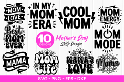 Cool Mom Era Quotes Mothers Day SVG PNG Product Image 1