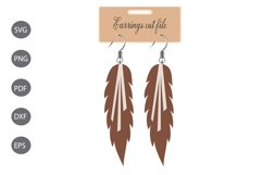 Earrings SVG Template Design Product Image 1