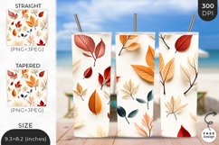 3D Autumn Tumbler Wrap | 3D Sublimation Wrap Design Product Image 1
