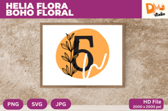 Helia Flora Boho Floral Monogram Product Image 1