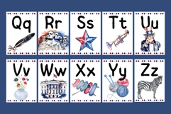 4th of July American Alphabet Cards for Kids Patriotic PNG Product Image 6