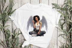 Female Black Angel Sublimation Clipart Product Image 2