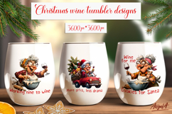 Christmas wine tumbler design Bundle Funny elderly old lady Product Image 8