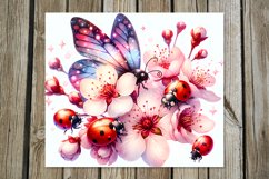 Watercolor spring flower | Skinny tumbler Sublimation PLUS Product Image 4