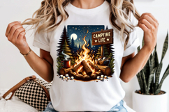 Campfire Life PNG, Night Camping &amp; S'mores Sublimation Product Image 6