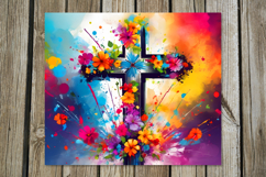 Christian cross &amp; flowers | Faith Skinny tumbler designs PL2 Product Image 2