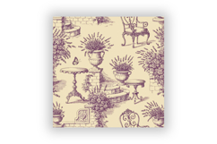 Lavender Purple Toile Digital Paper, Seamless Floral Pattern Product Image 6
