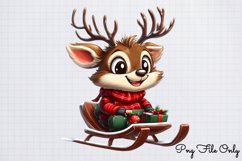 Christmas deer Reindeer clipart Bundle PNG Product Image 7