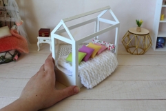 Miniature frame bed digital file 1:12 scale dollhouse canopy Product Image 9