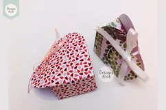 Heart Shaped Treat Box Favor Box Printable SVG Cutting File Product Image 6