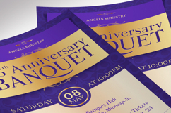 Purple Elegant Church Anniversary Banquet Flyer Canva Templa Product Image 7