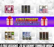 Gnomes Christmas 20oz Skinny Tumbler Sublimation Designs Product Image 2
