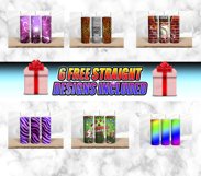 Christmas photo collage tumbler wrap, 20 oz Skinny Tumbler Product Image 3