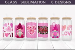 Valentines Glass Can | Valentines Libbey Glass Sublimation Product Image 1