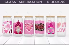 Valentines Glass Can | Valentines Libbey Glass Product Image 1