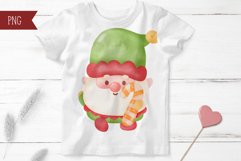 Christmas gnome watercolor kawaii clipart Happy new year Product Image 6