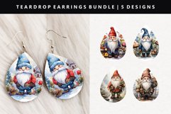 Gnome Teardrop Earring Sublimation PNG Design Product Image 1