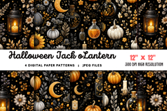Halloween Jack O'Lantern Patterns JPG Product Image 1