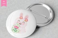 Easter watercolor clipart kawaii clipart. Easter kid bunny Product Image 6