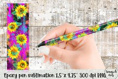 watercolor sunflowers epoxy pen wrap sublimation bundle Product Image 7