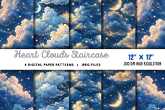 Heart Clouds Staircase Heaven Memorial JPG Product Image 1