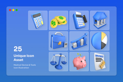 Finance &amp; Accounting 3D Icon Pack Product Image 6