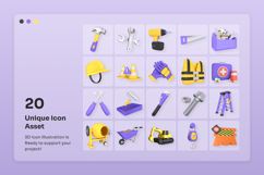 Heavy Duty Construction 3D Icon Pack Product Image 6