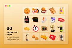 Basketball Equipment 3D Icon Pack Product Image 6