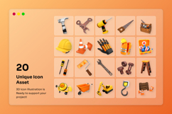 Construction &amp; Tools 3D Icon Pack Product Image 6