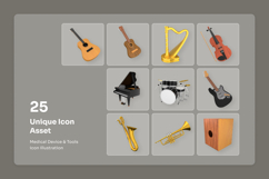 Music Instrumental 3D Icon Pack Product Image 6
