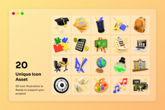 School & Classroom 3D Icon Pack Product Image 6