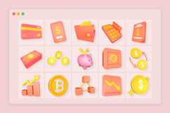 Finance &amp; Crypto 3D Icon Set Product Image 6