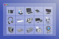 3D Icon Pack Modern Office Tech Setup Product Image 6