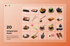 Japanese Culinary 3D Icon Pack Product Image 6