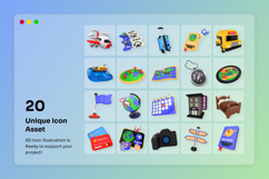 Travel Booking & Navigation 3D Icon Pack Product Image 6
