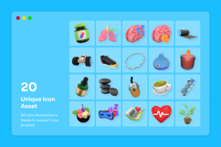 Wellness Calm 3D Icon Pack Product Image 6