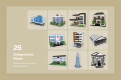 Building &amp; Interior 3D Icon Pack Product Image 6