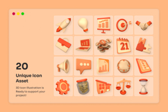 Startup &amp; Investor Pitch 3D Icon Pack Product Image 6