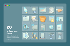 Startup &amp; Investor Pitch 3D Icon Pack Product Image 6