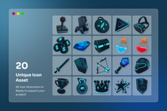 Futuristic Gaming 3D Icons Product Image 6